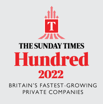 Sunday Times Britain's 100 Fastest Growing Private Companies 2022 logo